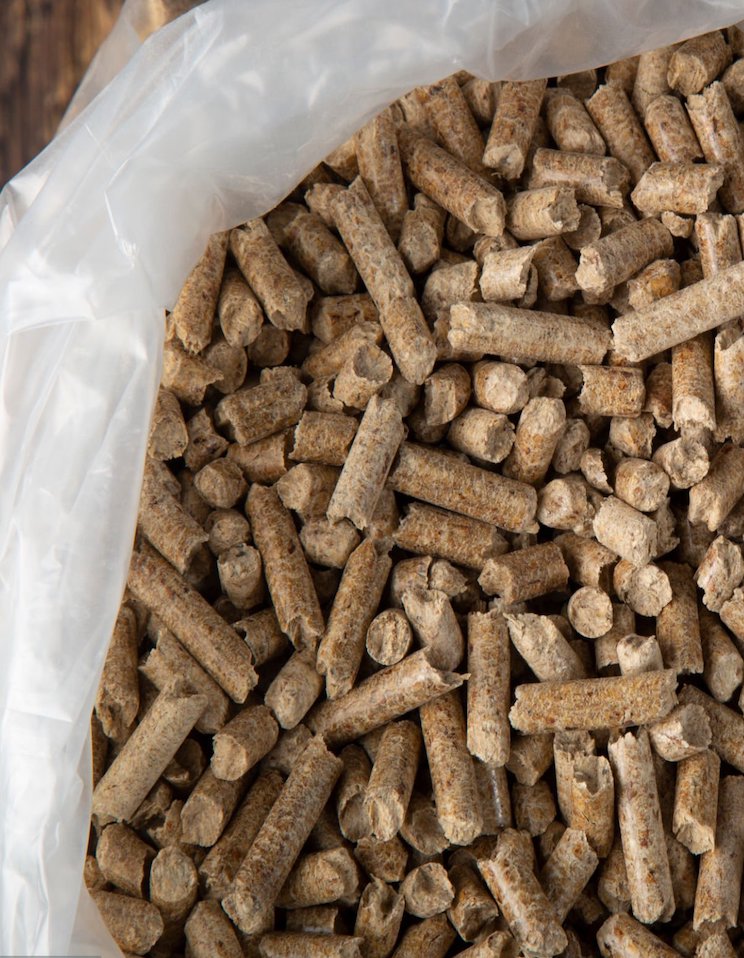 Fuel pellets for the furnace made of coniferous wood.