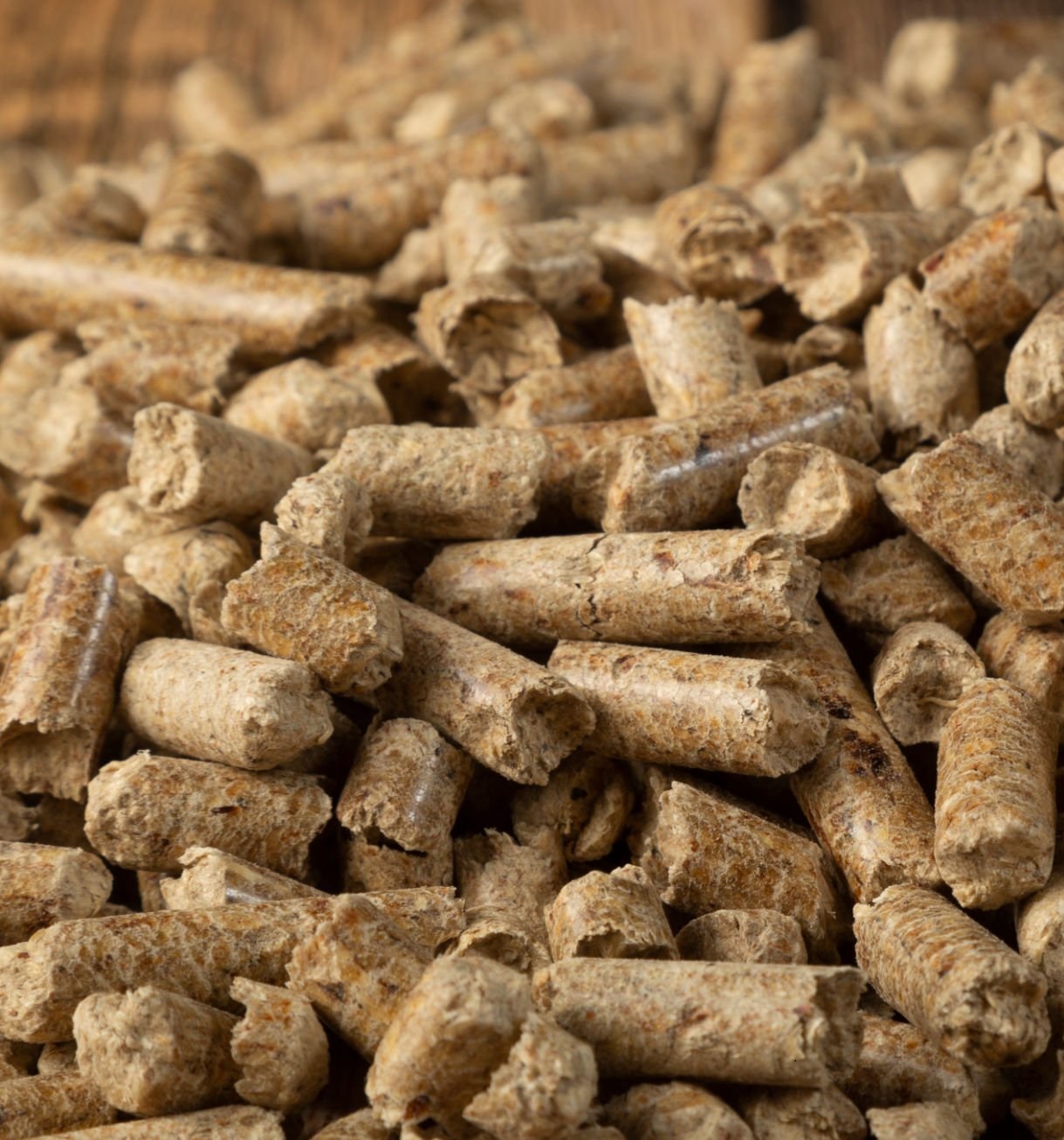 Fuel pellets for the furnace made of coniferous wood.